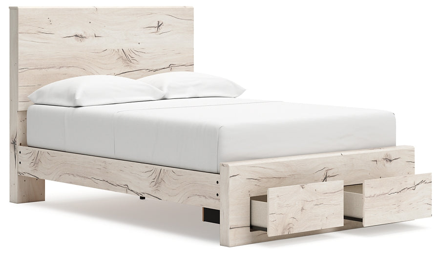 Lawroy Full Panel Storage Bed with Mirrored Dresser and Chest