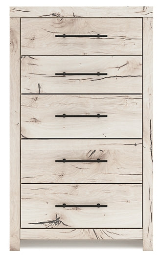 Lawroy Full Panel Storage Bed with Mirrored Dresser and Chest