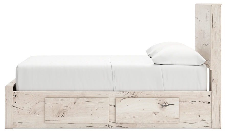 Lawroy Full Panel Storage Bed with Mirrored Dresser and Chest
