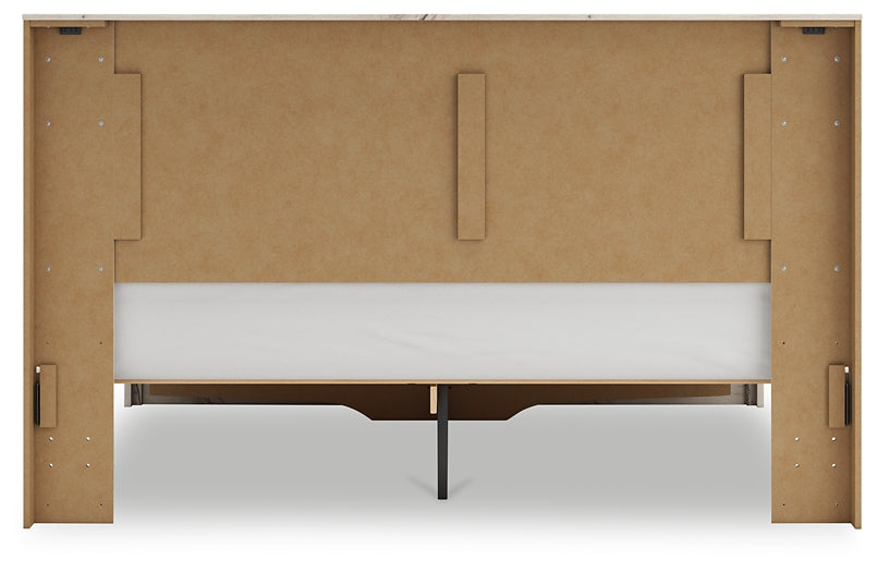 Lawroy King Panel Headboard with Mirrored Dresser and Chest