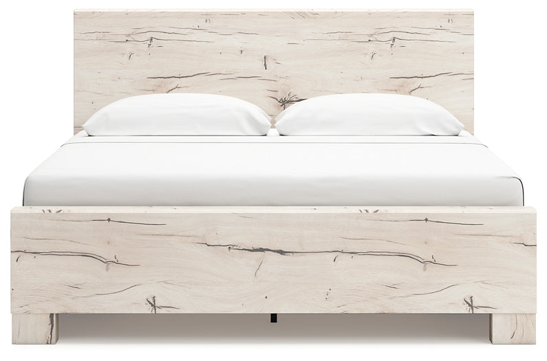 Lawroy King Panel Bed with Mirrored Dresser and Chest