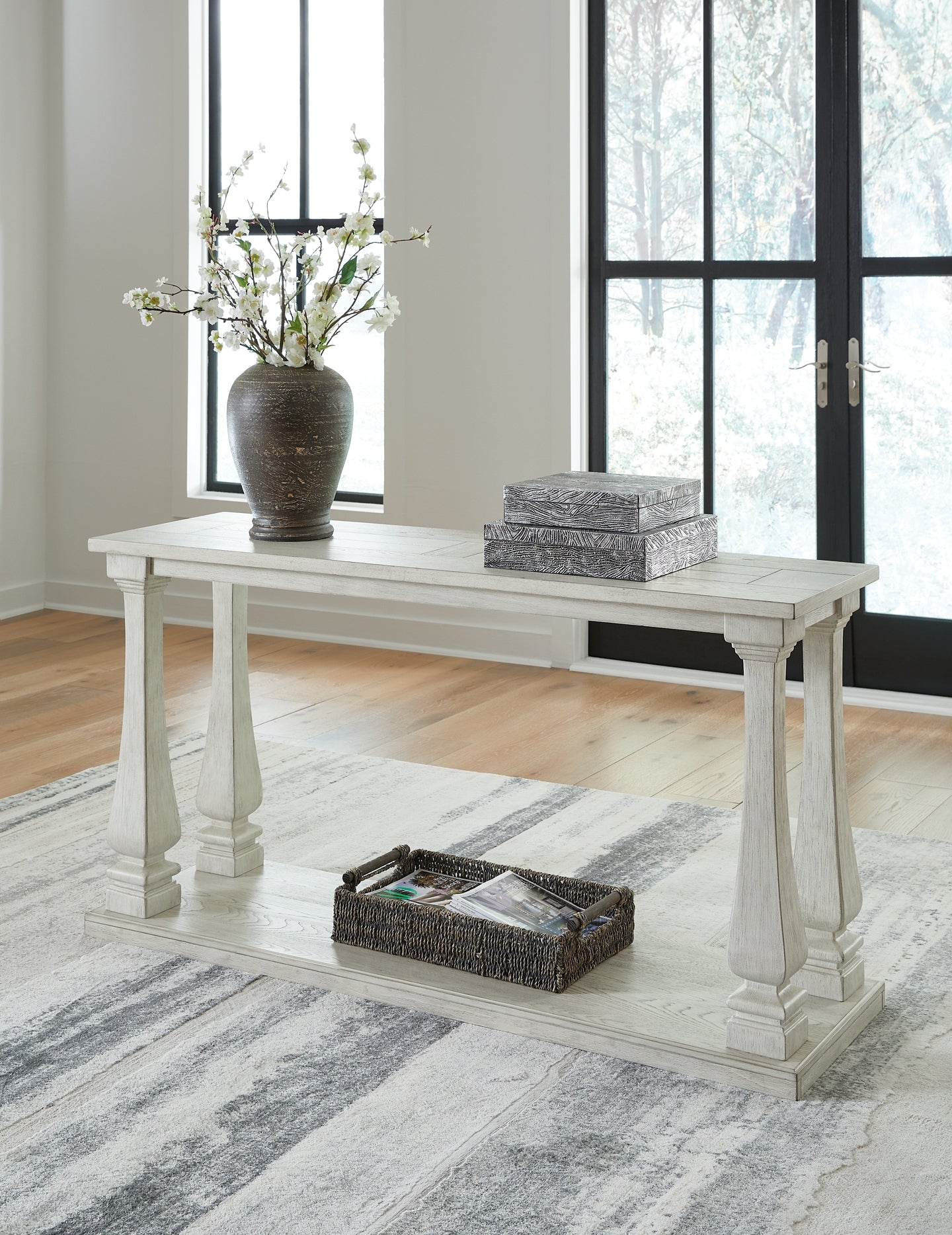 B and m sofa table discount