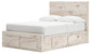 Lawroy Full Panel Storage Bed with Mirrored Dresser and Chest