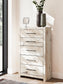 Lawroy Full Panel Storage Bed with Mirrored Dresser and Chest