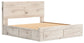 Lawroy King Panel Storage Bed with Mirrored Dresser, Chest and Nightstand