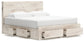 Lawroy King Panel Storage Bed with Mirrored Dresser, Chest and Nightstand