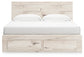 Lawroy King Panel Storage Bed with Mirrored Dresser and Chest