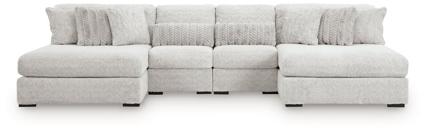 Cuddle Plush 4-Piece Sectional with Chaise