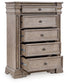 Blairhurst Queen Panel Bed with Mirrored Dresser and Chest