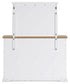 Ashbryn Queen Panel Storage Bed with Mirrored Dresser and Nightstand