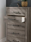 Graystorm Twin Panel Bed with Mirrored Dresser and Chest