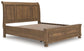 Feddinger California King Storage Sleigh Bed with Mirrored Dresser and Nightstand