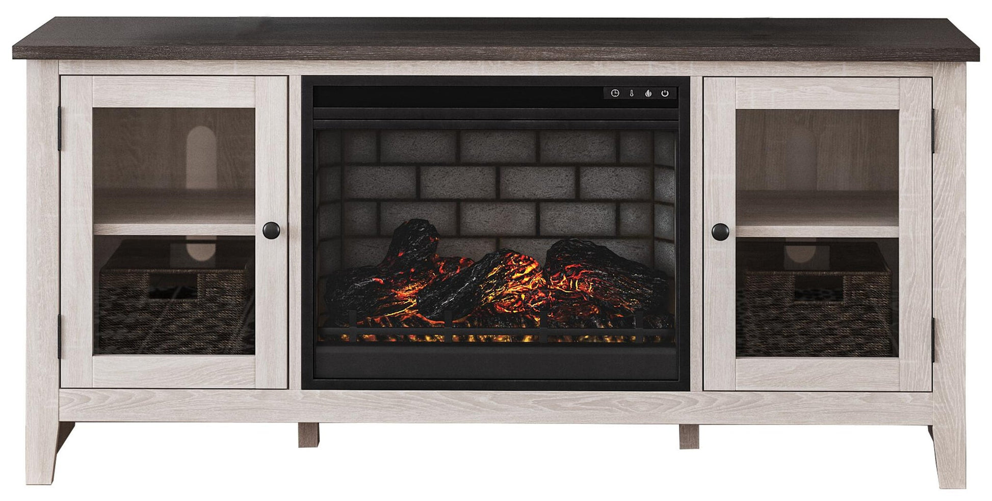 Signature Design By Ashley Dorrinson TV Stand with Electric Fireplace