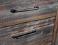 Drystan Queen Bookcase Bed with 2 Storage Drawers with Mirrored Dresser