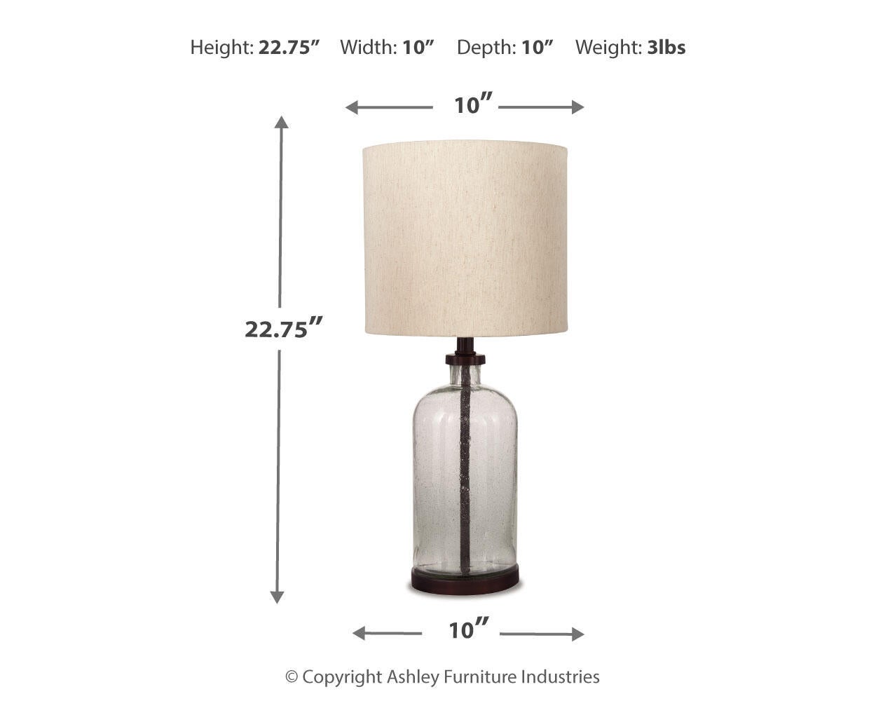 Ashley Express - Bandile Glass Table Lamp (1/CN)