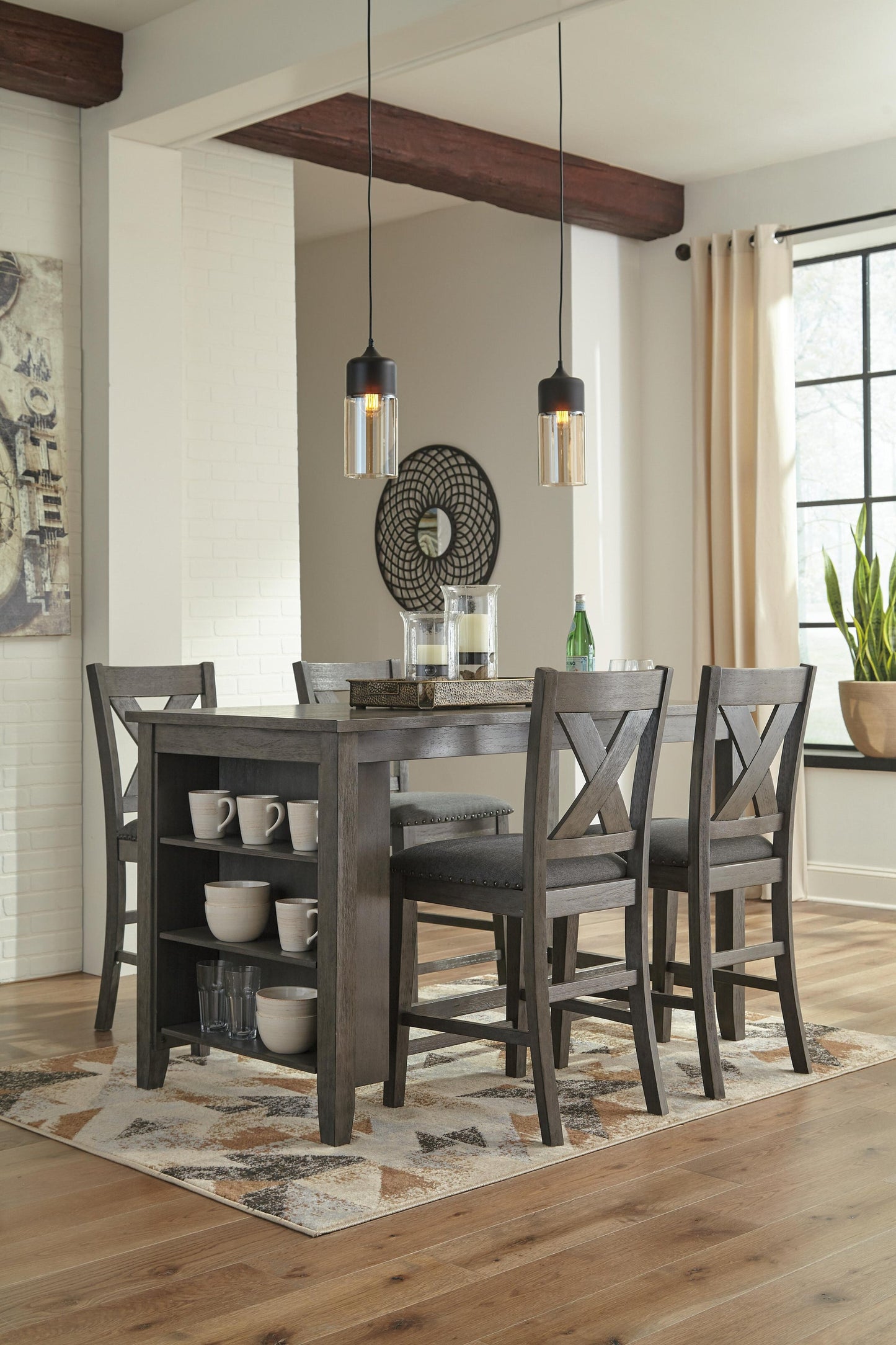 Ashley Express - Caitbrook Counter Height Dining Table and 4 Barstools