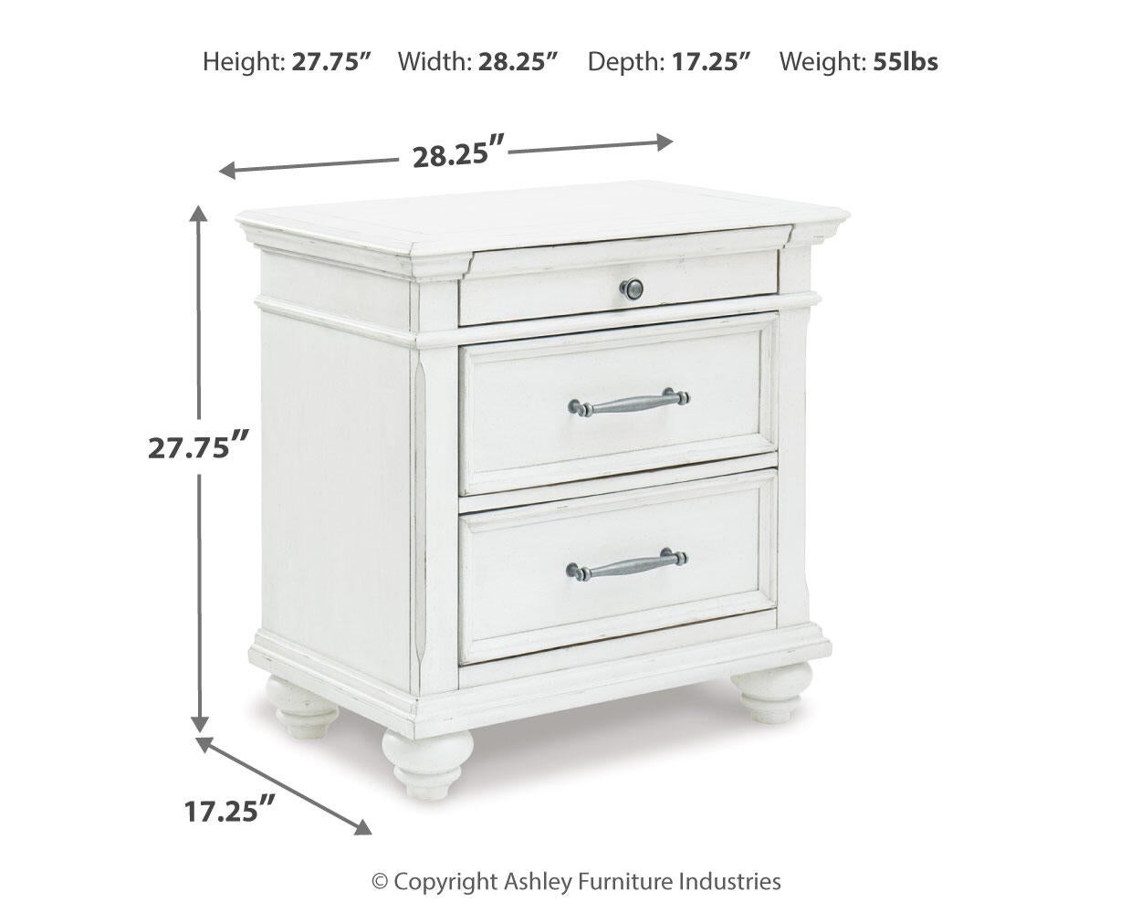 Ashley Express - Kanwyn Three Drawer Night Stand