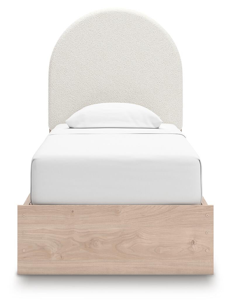 Arloster Twin Upholstered Panel Bed with Storage