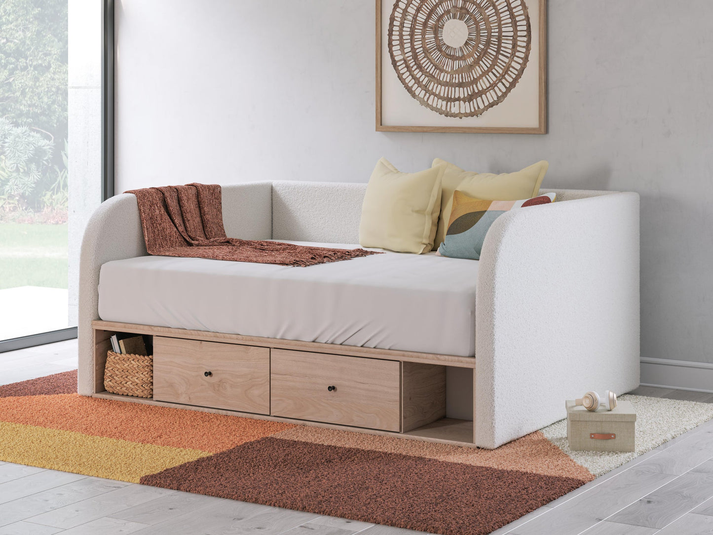 Arloster Full Upholstered Day Bed with Storage