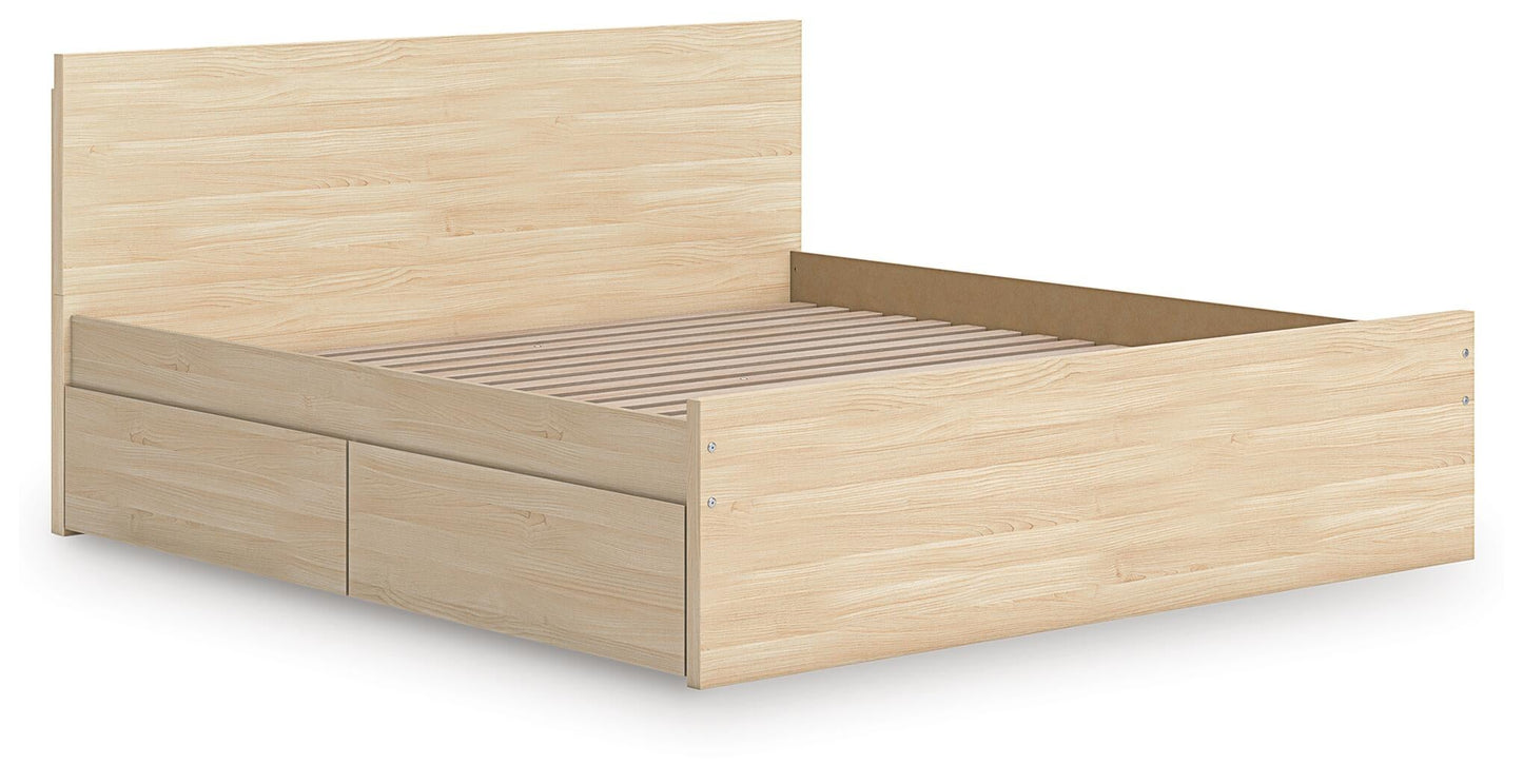 Ashley Express - Onita Queen Panel Platform Bed with 2 Side Storage