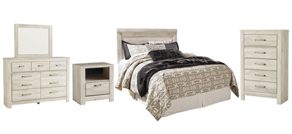 Bellaby  Panel Headboard With Mirrored Dresser, Chest And Nightstand