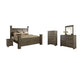 Juararo King Poster Bed with Mirrored Dresser, Chest and Nightstand