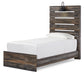 Drystan Twin Panel Bed with Mirrored Dresser and Chest