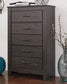 Brinxton Full Panel Bed with Mirrored Dresser and Chest